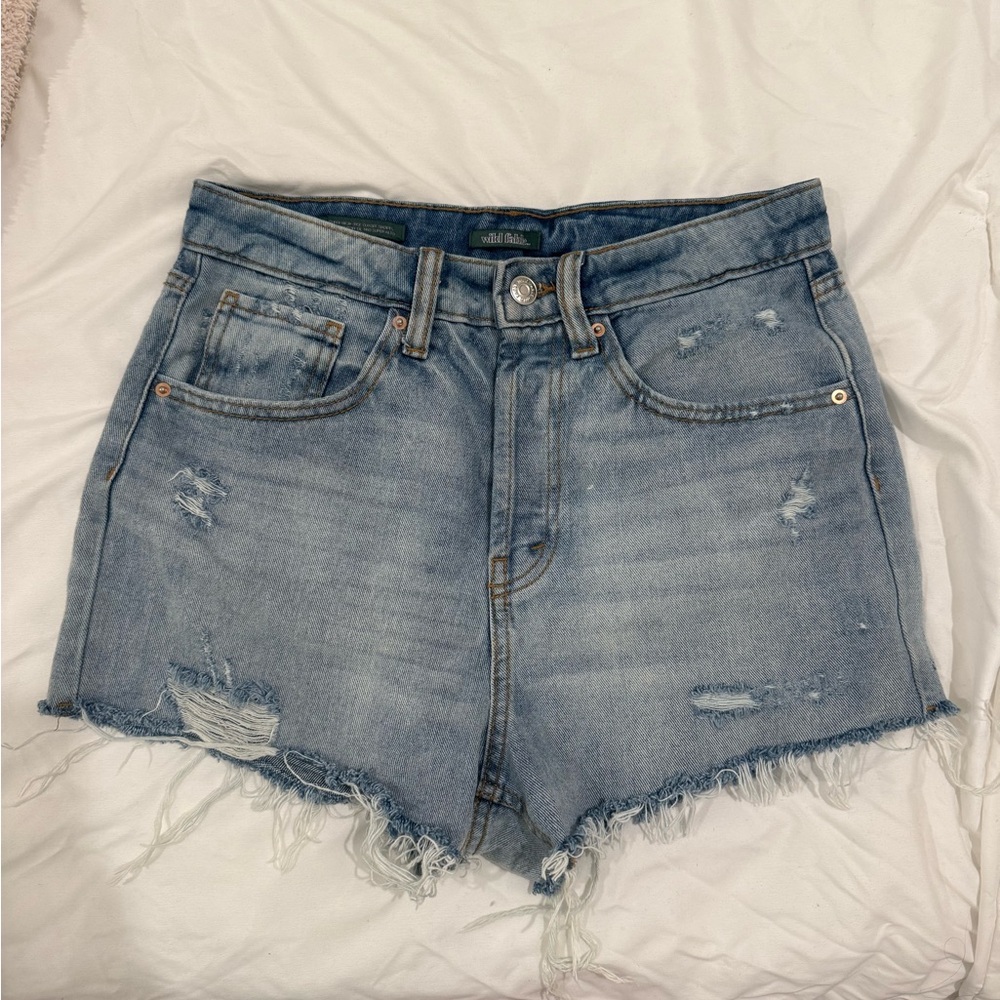 Denim Distressed Women Shorts
